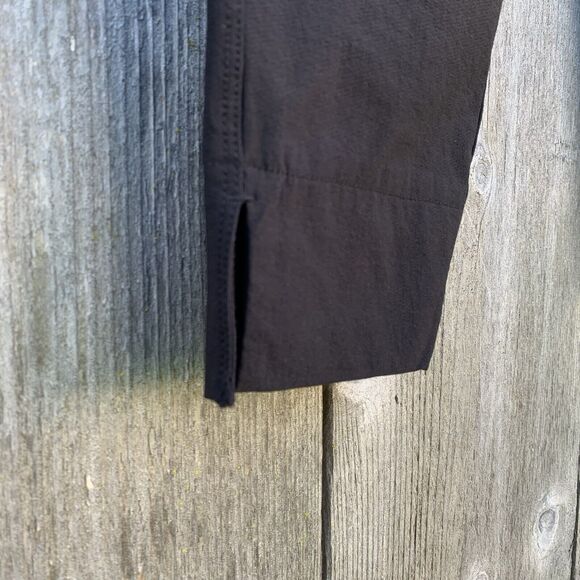 ATHLETA Pants Womens Sz 16 Black Wander Slim Ankle Stretch Side Slit - Picture 4 of 13